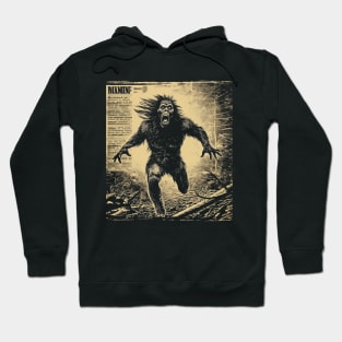 Bigfoot News Headline | Funny Retro Bigfoot Hoodie